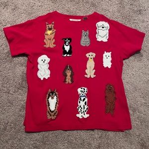 Bechamel Red Embroidered Dog Shirt